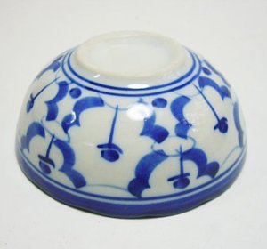 画像3:  青白陶器  波小皿　7.5cm 